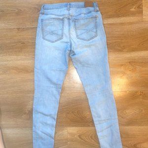 Light blue, high rise AERO jeggings, size 0 Reg.
